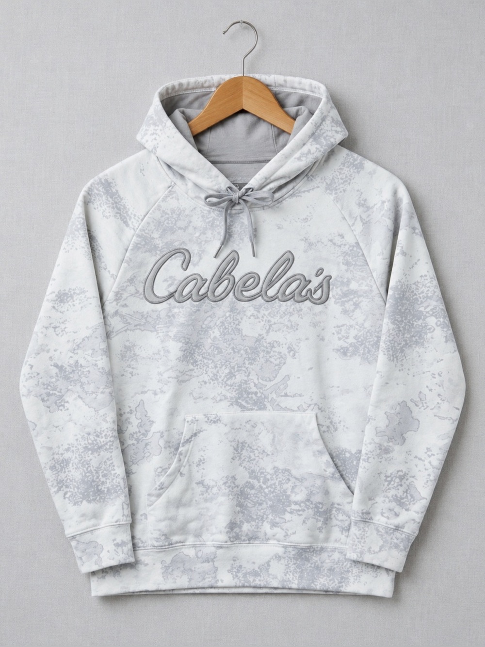 Cabela's White & Light Gray Camo Pullover Hoodie